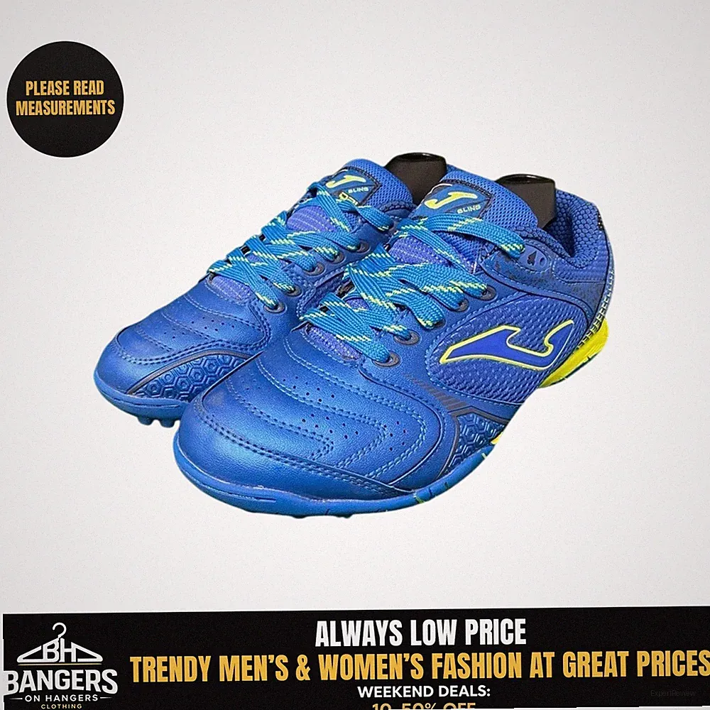 Joma Dribling Turf Soccer Shoes DRIW.804.TF Men's USA 7 EU 40 Blue Yellow 2230