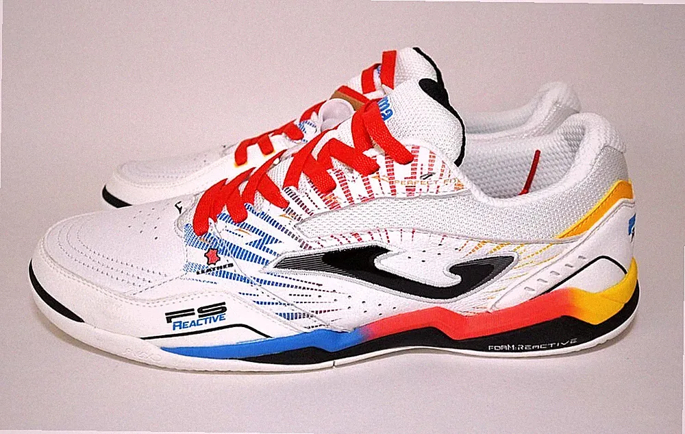 Joma FS Reactive Indoor Football Soccer Trainers Sneakers, White/Multi Men's 9.5