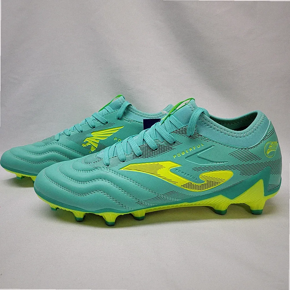 Joma Powerful Firm Ground Soccer Cleats Men Size 9 #POWS2507FG Turquoise / Volt