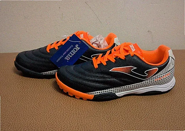 Joma Soccer Tuledo Jr 2104 Marino Orange Turf Sneaker Shoe, Size: EUR 32