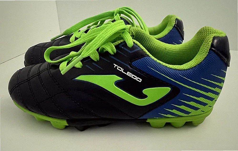 Joma Toledo Soccer Shoes Cleats Football Boots youth Size 12C Blue Green