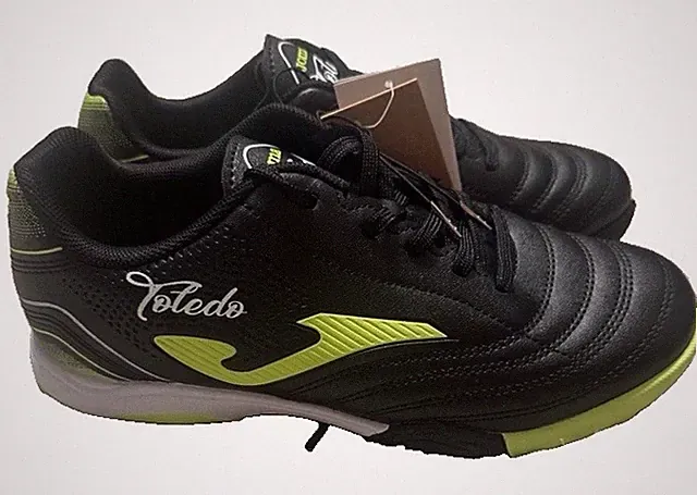 Joma Toledo TF Turf Soccer Shoes Black Lime Green Size US 5 EU 37 New