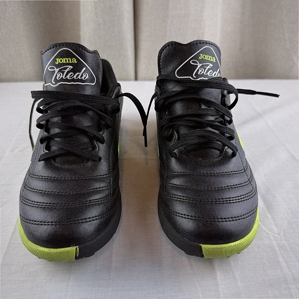 Joma Toledo Youth Unisex Soccer Shoes Cleats Black/Green US Size 5