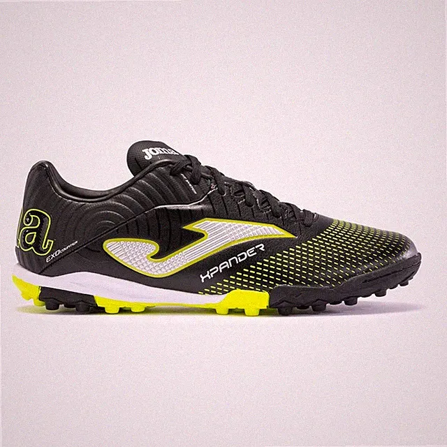 Joma Xpander 2301 Black Lemon Fluor Turf Soccer Shoes AG Artificial Grass