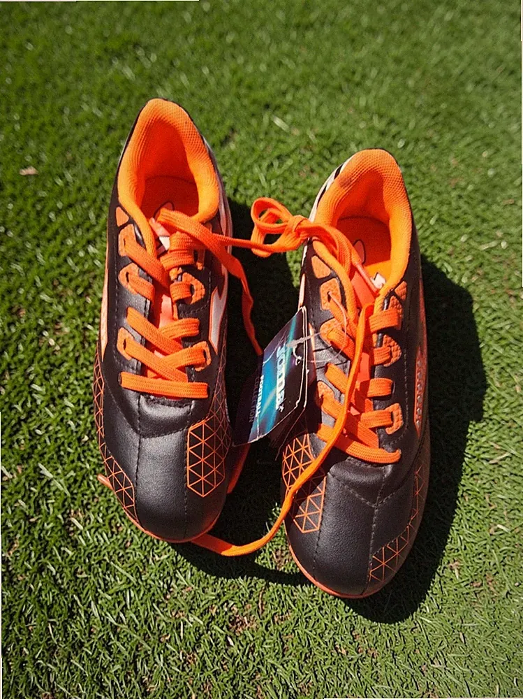 Joma Youth Soccer Cleats Shoes Black/Orange Studded Sole