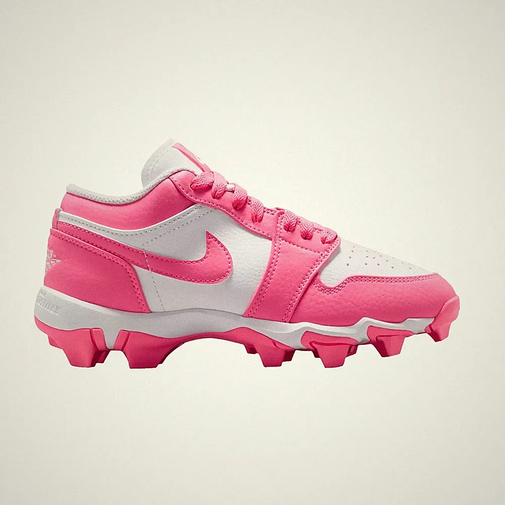 Jordan 1 Low Kids' Football Baseball Softball Soccer Cleats HF6885-102 Size 5.5Y