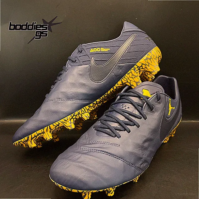 Jordan Tiempo Legend 6 FG Michigan Wolverines PE Soccer Cleats Men's Size 12.5