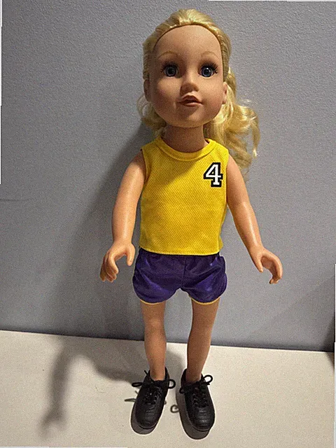 Journey Girls 18” Blonde Doll Soccer Uniform Shoes Geoffrey Toys R Us