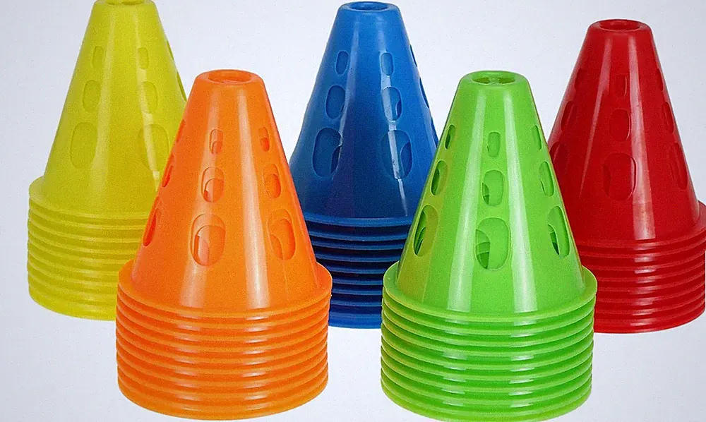 Jucoan 50 Pack 3" Mini Sports Cones for Agility Training and Field Marking