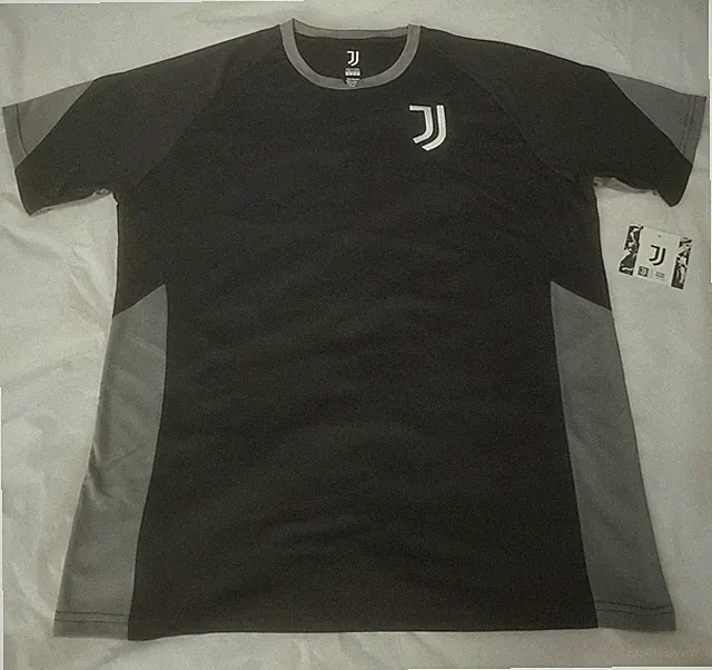 Juventus Black Gray Men's Game Day Team Logo Soccer Futbol Jersey Size XL NWT