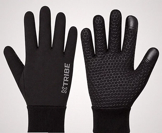 K TRIBE Football Field Player Gloves Waterproof Winter Thermal Grip Boys Kids