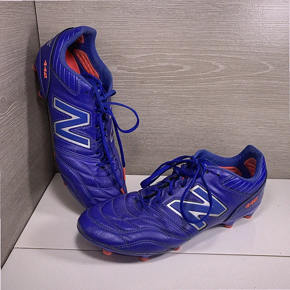 Kangaroo Leather! New Balance 442 v2 Pro FG Men’s Size 11 EE Soccer Cleats Blue