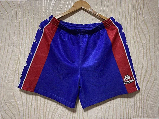 KAPPA 90s HOME FOOTBALL SOCCER SHORTS BARCELONA sz XL