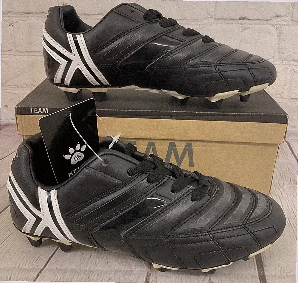 Kelme 55187 U1tra JR PU Youth Soccer Cleats Black White US 5