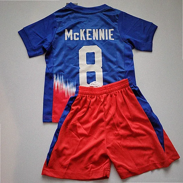 Kid's blue color Futbol Jersey, usa Soccer outfit, Top & shorts