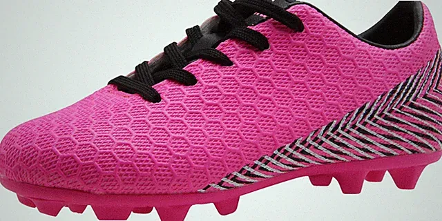 Kid's FG Soccer Shoes Athletic Outdoor Soccer Cleats Rose Red Size 13 M US Li...