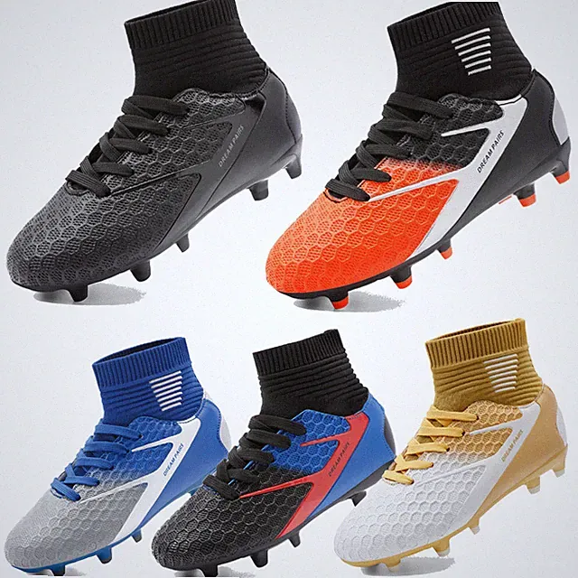 Kids Boys Girls High Top Soccer Shoes Outdoor Indoor Soccer Cleats