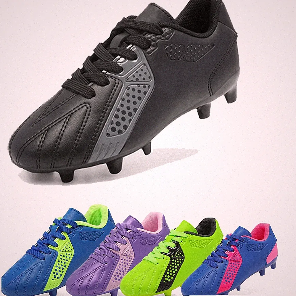 Kids Boys Girls Soccer Cleats Firm Groud Classic Lightweight Football Shoes
