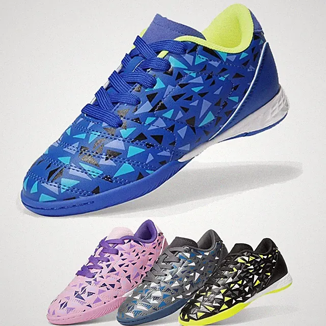 Kids Boys Girls Soccer Shoes Youth Indoor Soccer Cleats Lace Up Athletic Shoes