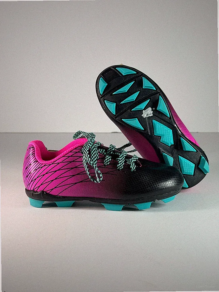 Kids DSG Ocala 2.0 FG Soccer Cleats- Pink-to-Black Ombre Design Size 9K