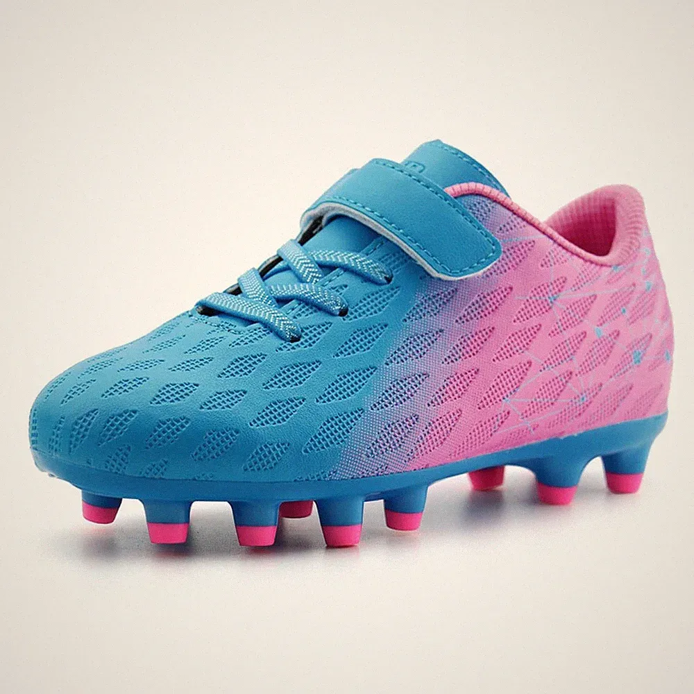 Kids Firm Ground Soccer Cleats Boys Girls Athletic Outdoor Football Shoes(11....