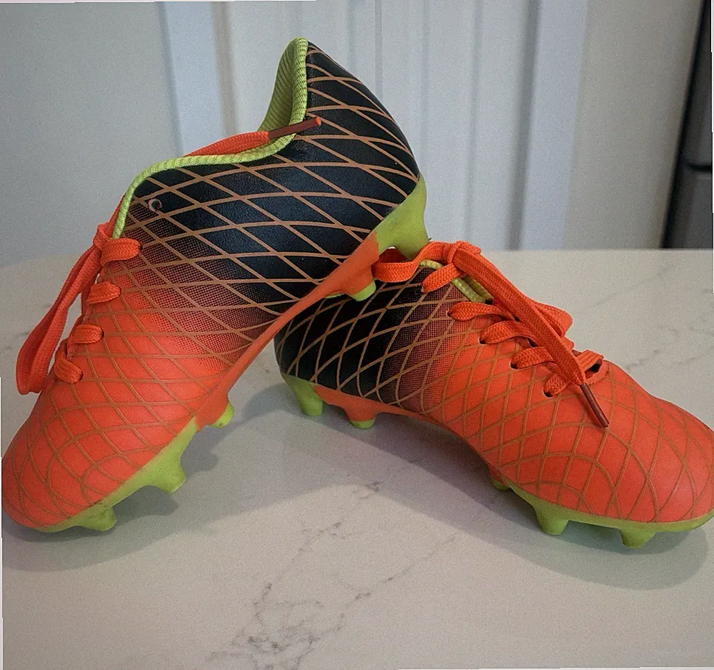 Kids Firm Ground Soccer Cleats Boys Girls Sz 12 Athletic Outdoor Football Shoes