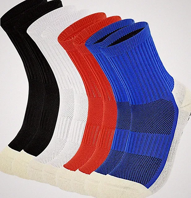 Kids Grip Soccer Socks, Anti-Slip Football Crew Socks for Ages 4-16, Unisex