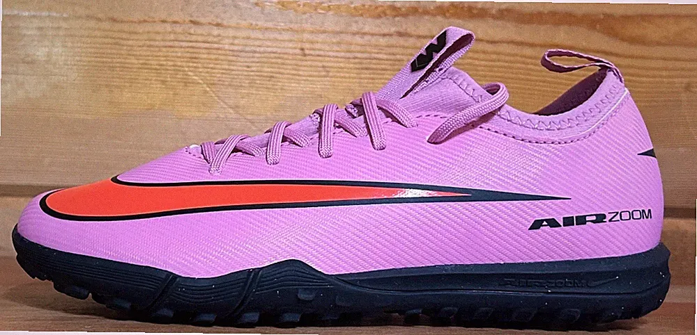 Kids Jr Zoom Vapor 16 Academy TF Soccer Turf Cleats Size 2.5Y or 5.5Y FLAMINGO