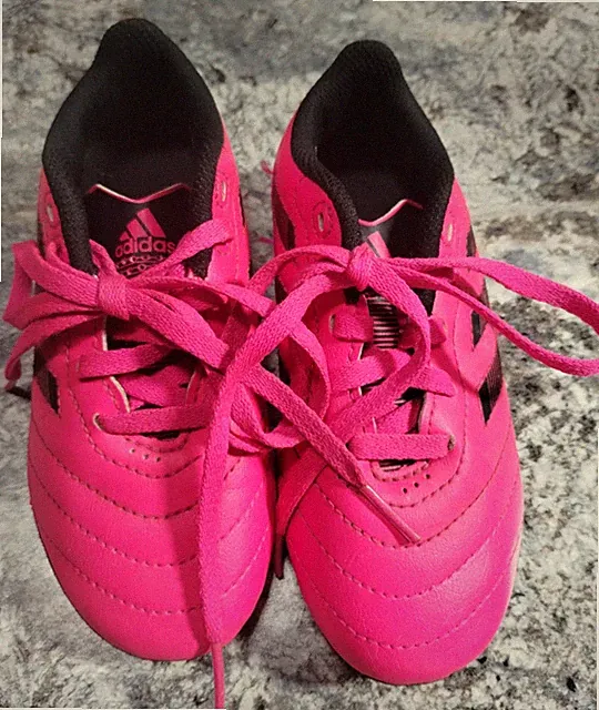 Kids Size 11K Soccer Cleats - Adidas - Hot Pink