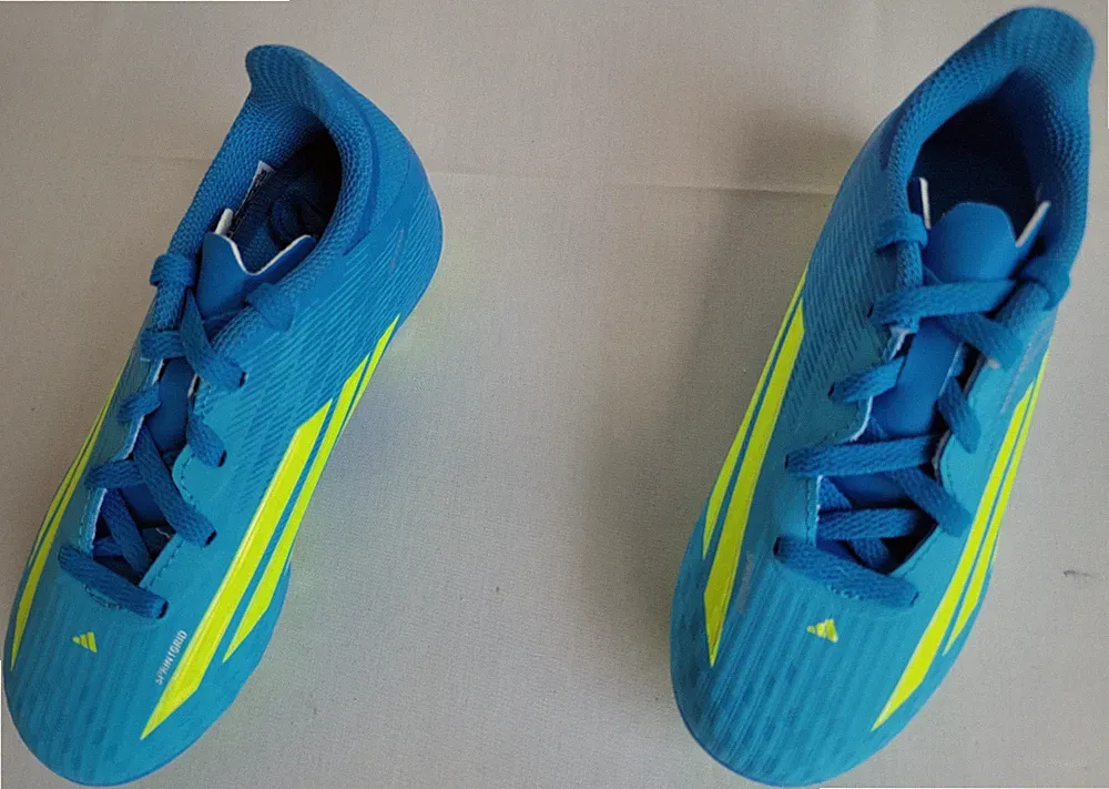 Kids Size 12K Blue/Green Adidas F50 League MG J Soccer Cleats JR9021