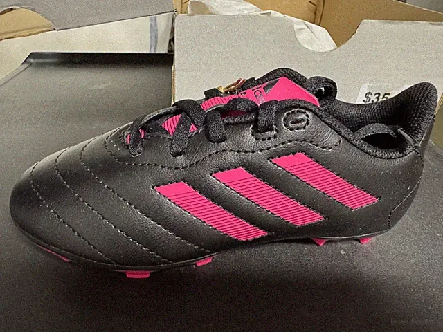 Kids Size 13K Black Pink Adidas Goletto VIII FG J Soccer Cleats GX6907