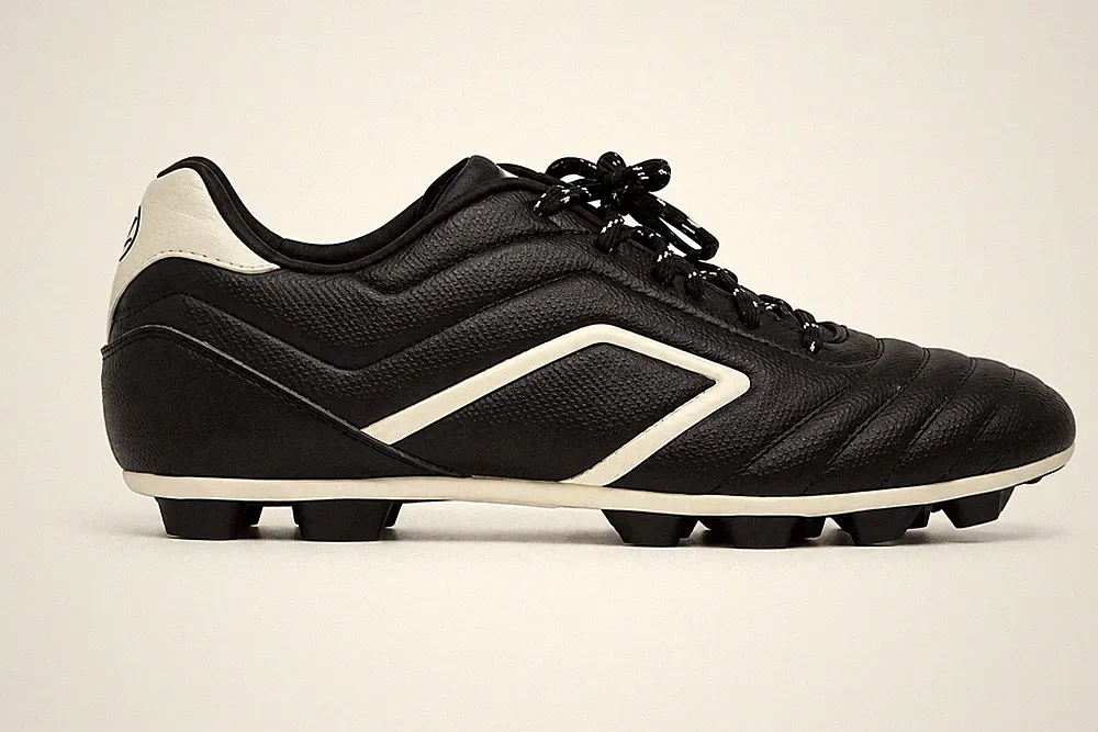 Kids Soccer Cleats Black White Athletic Football Shoes Youth Size US 1