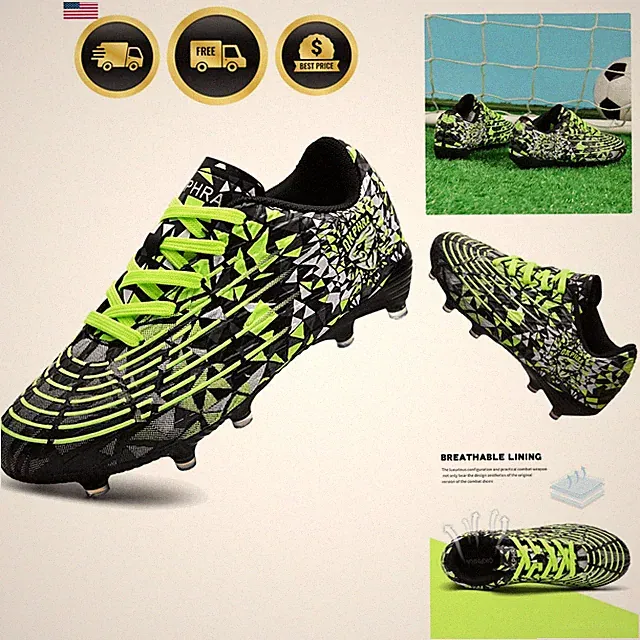 Kids Soccer Cleats Boys Girls Trainning Football Shoes for Little/Big Kid Out...