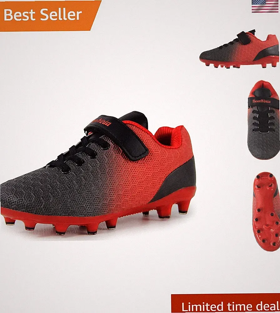 Kids Soccer Cleats Firm Ground Athletic Outdoor Football Shoes
