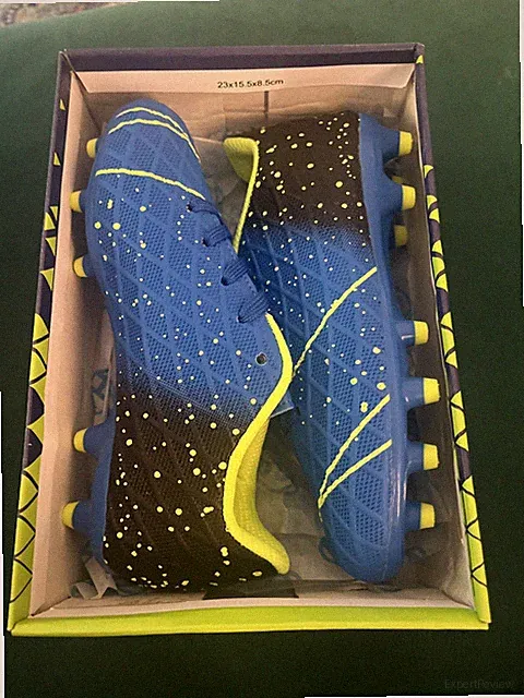 Kids Soccer Cleats Size 12 Blue Yellow Firm Ground Youth New