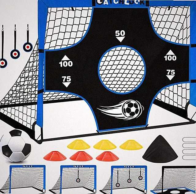 Kids Soccer Goal 5 In 1 Portable Soccer Net Indoor Outdoor Training Equipment