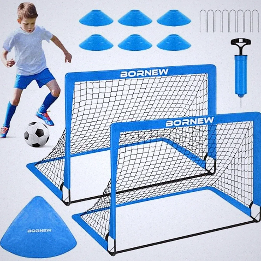 Kids Soccer Goal for Backyard Set - 2 Set of 6X4 / 4X3 ft Toddler Soccer Nets...