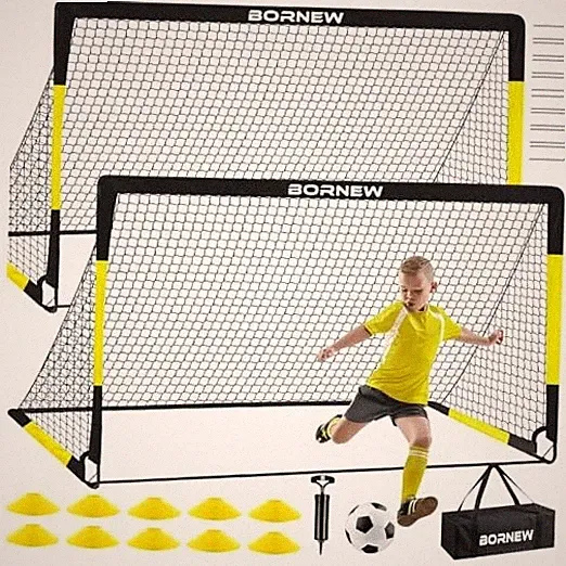 Kids Soccer Goal for Backyard Set - 2 Set of 7X5 / 6X4 ft Toddler Soccer Nets