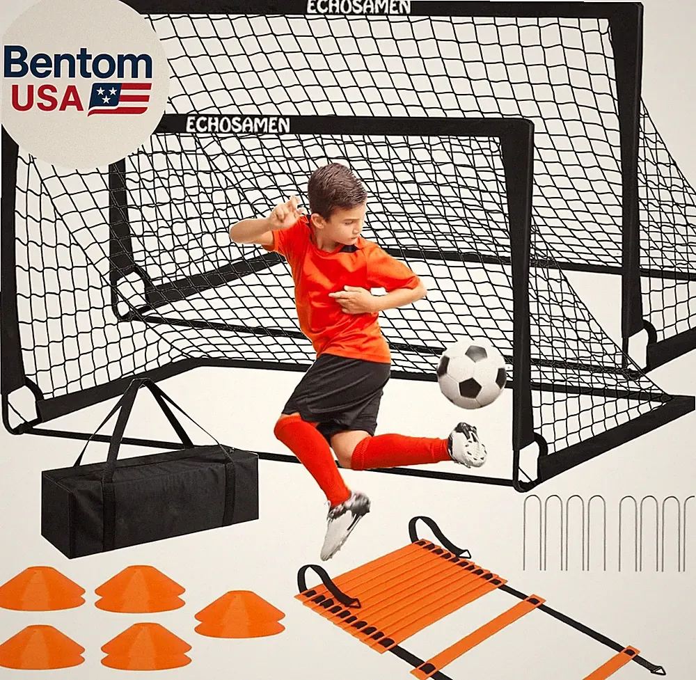 Kids Soccer Goals for Backyard, 2 of 6 X 4 Ft Kids Soccer Goal Set Soccer Net wi