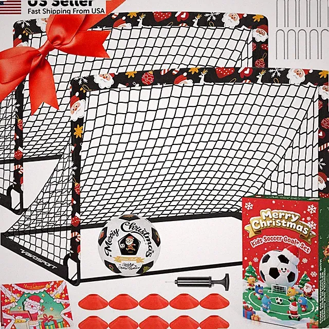Kids Soccer Goals for Backyard Set - 2 of 4' x 3' 4 ft x 3 ft, 7-Black Print