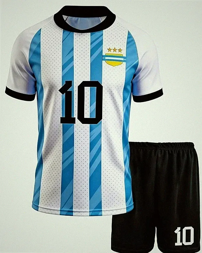 Kids Soccer Jersey Set Football Uniform Kit with Shirt Shorts for Boys Sz 5/6