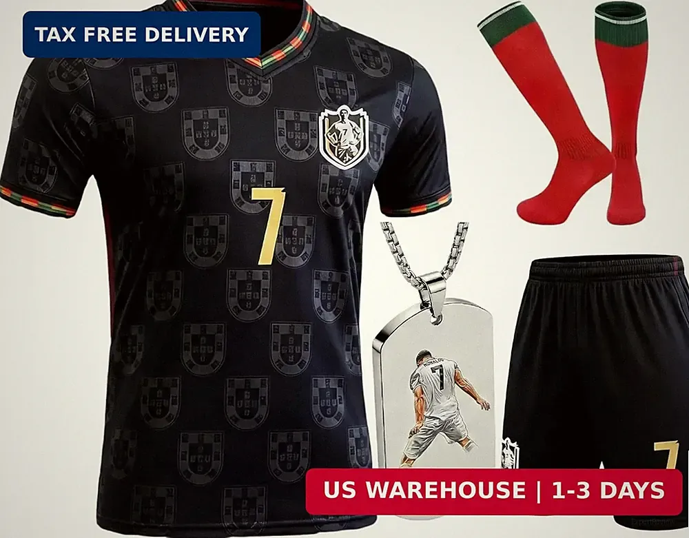 Kids Soccer Jersey Set Uniform Kit Shirt Shorts Socks Boys Girls 11-12