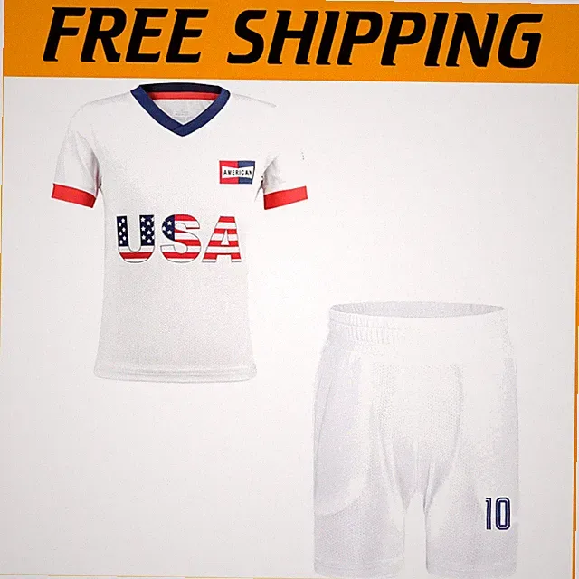 Kids Soccer Jerseys Set - Breathable Youth Football Outfits`