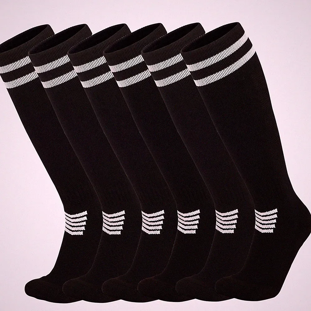 Kids Soccer Socks Cushion Cotton Compression Socks Youth Baseball 3P