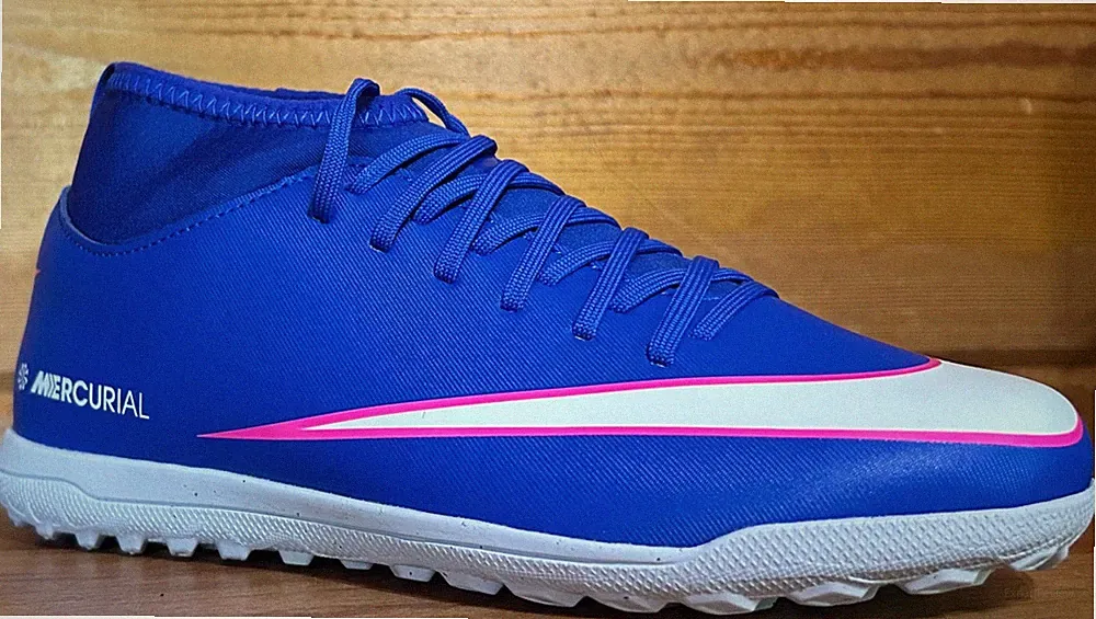 Kids/Youth Mercurial Superfly Club 10 TF Turf Soccer Cleats Size 5.5Y BLUE/WHITE