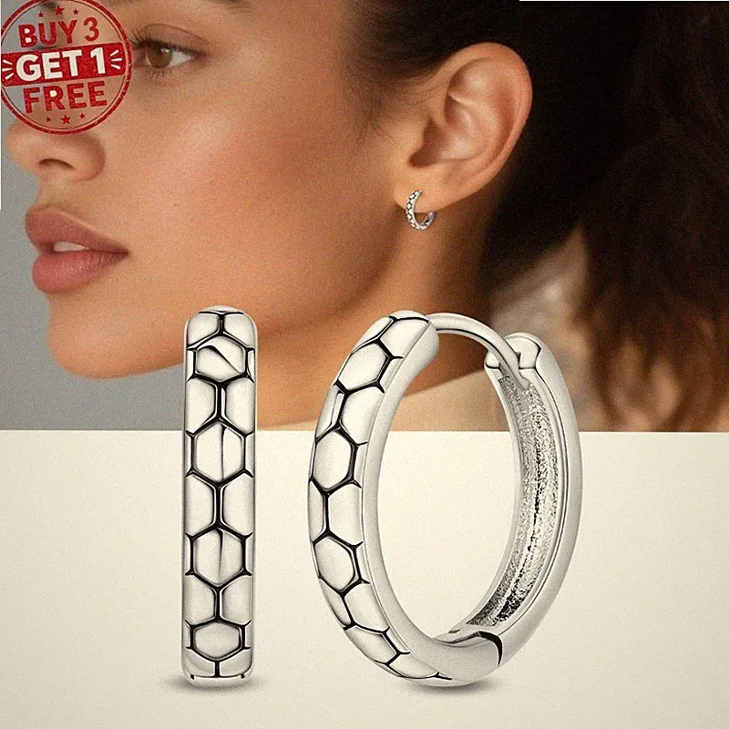 KUNSIR Soccer Print Earrings for Women Men Sterling Silver Sports Hoop Earrings
