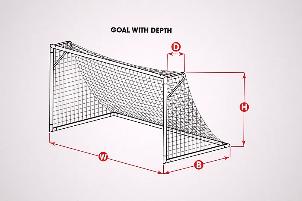 Kwik Goal Soccer Net 6.5' x 12' x 2' x 6.5' – Excellent Condition (1 net only)