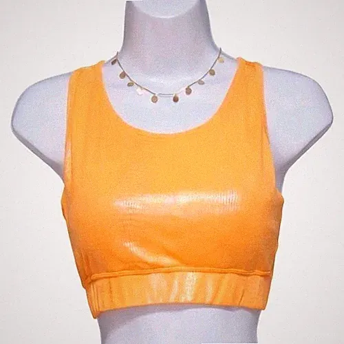 LA Society Neon Orange Activewear Set Women Sports Bra Leggings Gym Yoga NWT