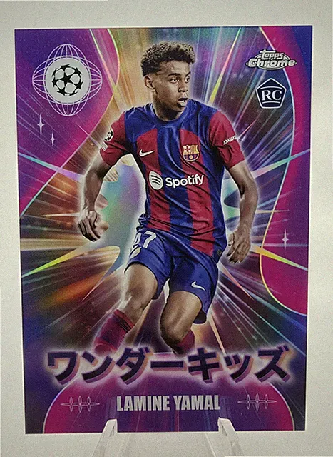 Lamine Yamal Wonder Kids 2023-24 Topps Chrome Japanese Card Rookie WK-3 RC (1)