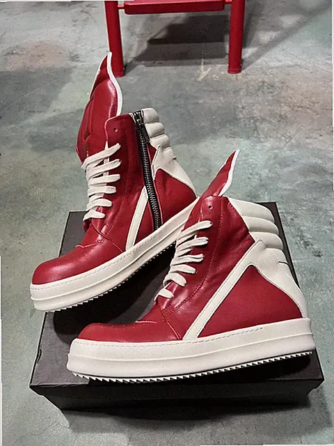 Leather High Top Fashion Streetwear Shoes Men Anti Slip Walking Motorcycle Boots